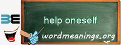 WordMeaning blackboard for help oneself